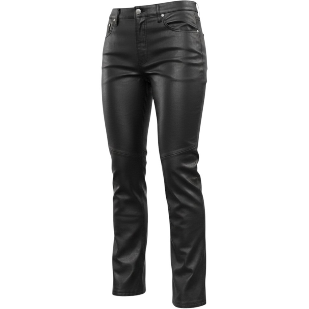 HARLEY DAVIDSON womens black leather motorcycle biker pants size 32/4